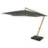 Parasol déporté en aluminium et tissu anthracite 3x3m